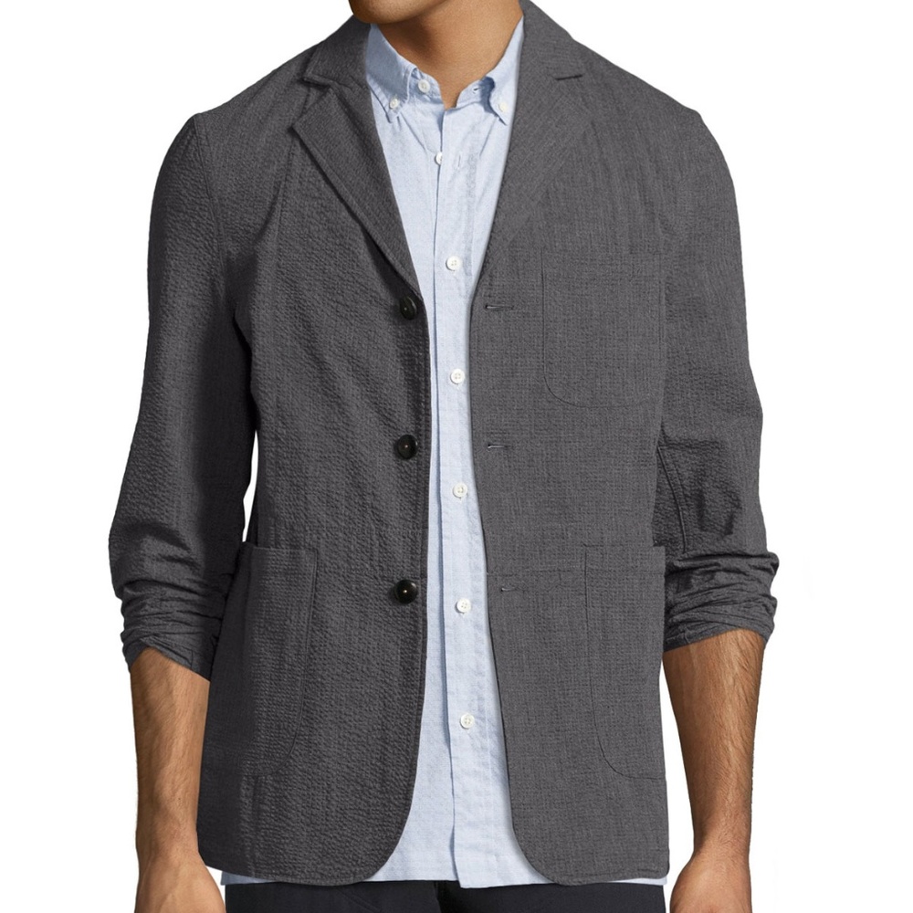 Billy Reid Heirloom Seersucker 3 btn. Blazer 44R